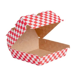 Burger box termiczny, "Fitipaldi" / "Kratka", 14,7 x 14 x 7 cm, 50 szt.
