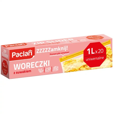 Woreczki strunowe z suwakiem ZIP Paclan 1L 20 szt.