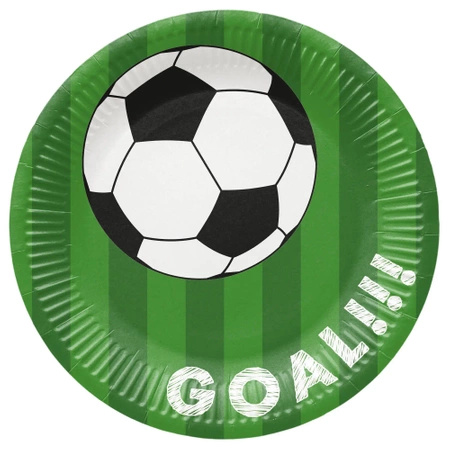 Round paper plate "Soccer Green" ¶r. 23 cm 8 pcs.