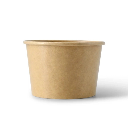 Kubeczek papierowy na lody kraft 130 ml, śr. 76 mm, 50 szt.