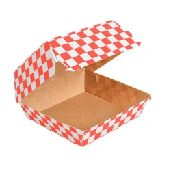 Burger box "Fitipaldi" / "Kratka" 12,5 x 12,5 x 8 cm 50 szt.