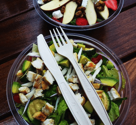 Avocado seed cutlery set with napkin N+W+S, 50 sets