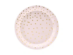 Paper Plates "Pink Polka Dots", 18 cm, 6 pcs