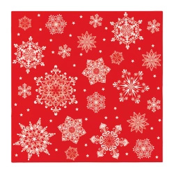 Premium Airlaid napkins, "Snowflakes", 1/4, 40 x 40 cm, 12 pcs.