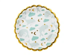 Paper Plates "Whales", 18 cm, 6 pcs