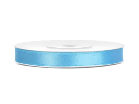 Light Blue Satin Ribbon / Tape, 6 mm × 25 m, 1 pc