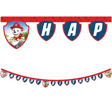 Paper birthday banner “PAW Patrol Heroes” 2 m, 1 pc