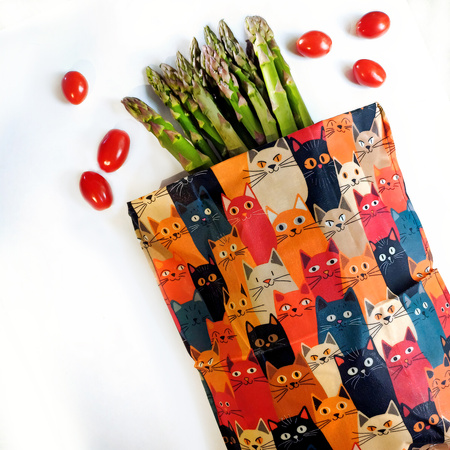 Beeswax bags "Cats" set L+XL 1 pc.