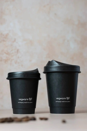 Black Double Wall Paper Cup 250 ml, Ø80 mm 25 pcs