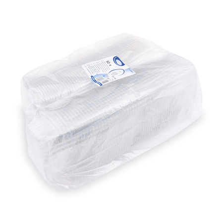 Pojemnik rPET z pokrywką  250 ml, 13,5 x 11 x 4,5 cm, 50 szt.