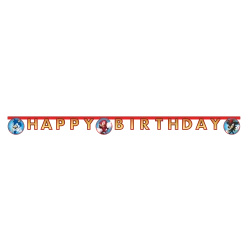 Paper Birthday Banner Sonic SEGA, 2 m 1 pc
