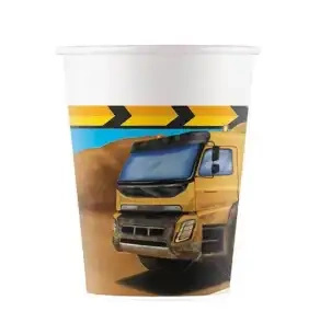 Paper cup “Construcion” 200 ml 8 pcs
