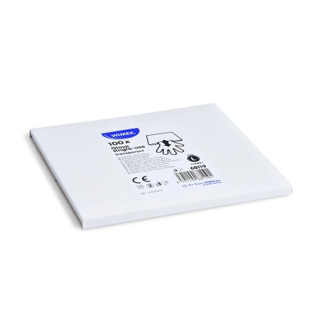Rękawiczki foliowe przezroczyste HDPE w pudełku, "L", 100 szt.