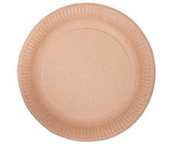 Kraft paper plate round 23 cm 50 pcs.