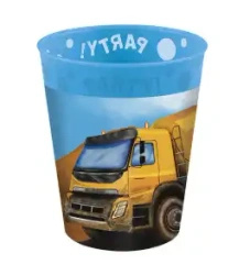 Reusable Cups "Construction" 250 ml, 4 pcs.