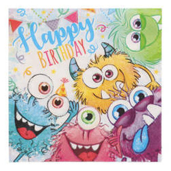 Funny Monsters 3-layer napkins 1/4 33 x 33 cm 20 pcs.