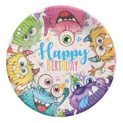 "Funny Monsters" round paper plate ¶. 23 cm 10 pcs.