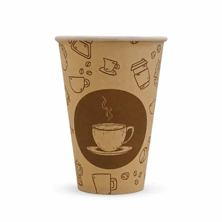 Kubek papierowy kraft dyspersja 300 ml, śr. 80 mm 50 szt.
