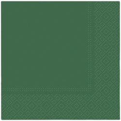Bottle green 3-ply napkins, 1/4, 33 x 33 cm 20 pcs