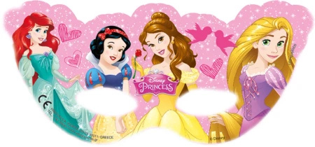 Maski papierowe "Księżniczki Disney'a" 6 szt.