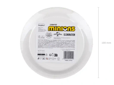 Paper Plates "Minions", 18 cm, 6 pcs