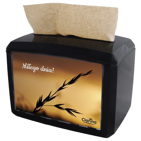 Clarina Napkin Dispenser 16 x 20 cm black plastic, 1 pc.