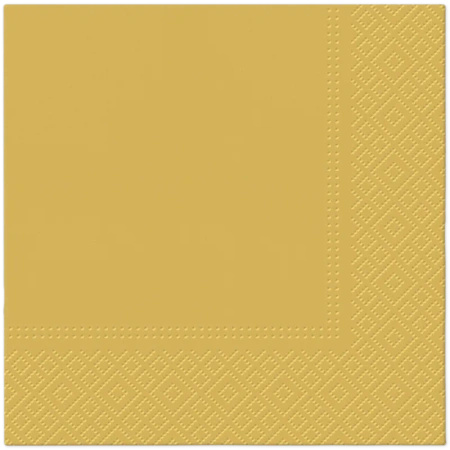 Serwetki 3-warstwowe, złote, 1/4, 33 x 33 cm 20 szt.