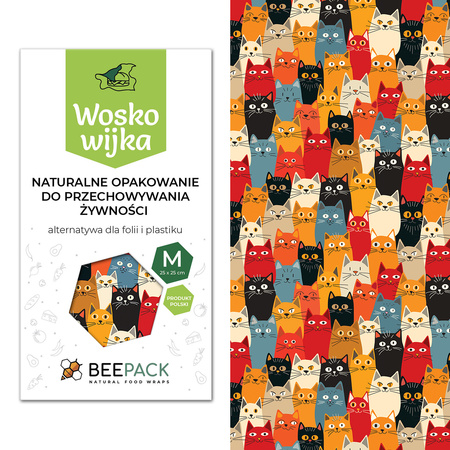 Waxwing "Cats" size "M" 25 x 25 cm 1 pcs.