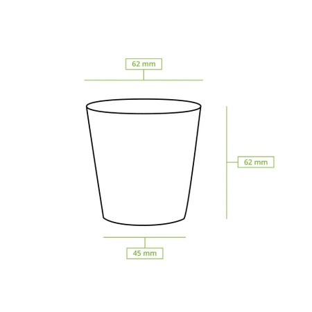 Paper cup black dispersion 120 ml, ¶. 62 mm 50 pcs.