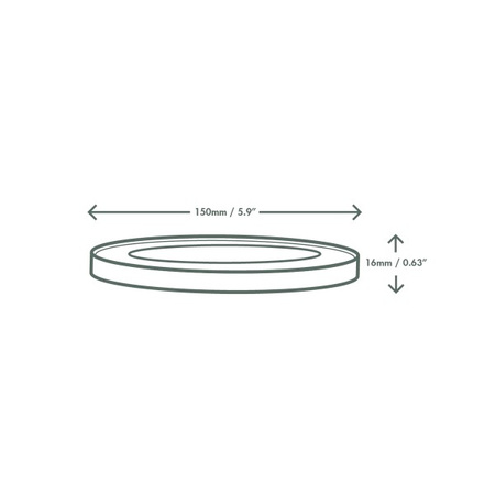Paper lid with cellulose window for Vegware Bowl Ø 150 mm 50 pcs