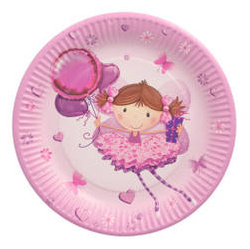 Round paper plate "Little Dancer" 23 cm 10 pcs.