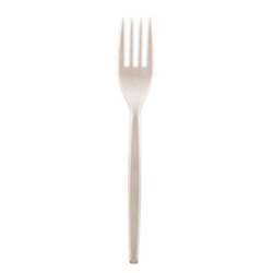 Forks with Mater-Bi beige 17.5 cm 25 pcs.