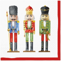3-ply napkins "Nutcracker's Soldiers", 1/4, 33 x 33 cm, 20 pcs