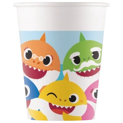 Kubek papierowy "Baby Shark" 200 ml 8 szt.
