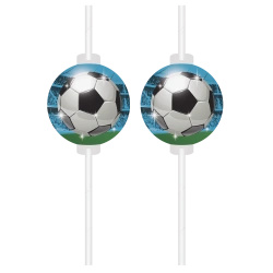 Paper Straws Football 20 cm, 4 pcs.