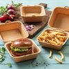 Burger boxes reusable brown 16 x 15 x 8.5 cm 60 pcs.