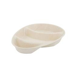 Reusable tri-fold containers cream 27.5 x 20 x 3.5 cm 60 pcs.