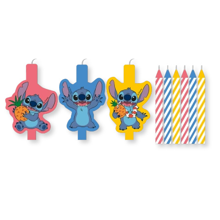 Świeczki urodzinowe "Stitch", 3 i 6 szt.