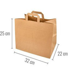 Paper bag with handle 32 x 22 x 25 cm 250 pcs.