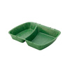 Menuboxes reusable bipartite green 24.5 x 20 x 4.5 cm 60 pcs.