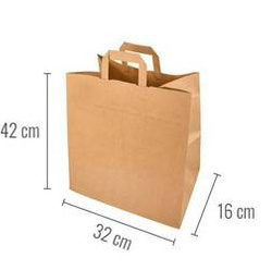 Paper bag with flat handle 32 x 16 x 42 cm 50 pcs.