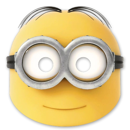 Maski papierowe "Minionki" 6 szt.