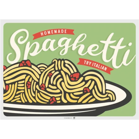 Paper placemats "Vintage Pizza", 31 x 43 cm, 4 x 500 pcs