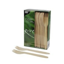 Wood forks 16,5 cm PURE 100 pcs.