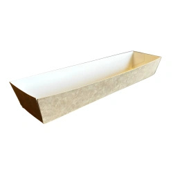 Hot dog deep paper tray 26 x 5 x 3.5 cm 100 pcs.