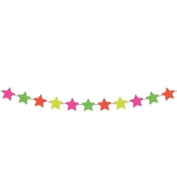 Paper Stars Garland Fluo 2.3 m 1 pc