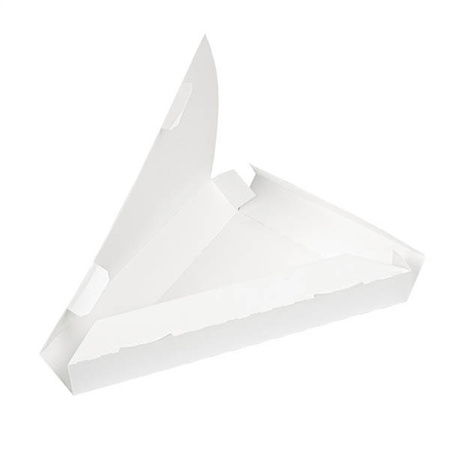 Triangular pizza container white 18 x 23 x 3 cm 100 pcs.