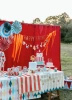 Paper Tablecloth "Stripes with Stars", 120 × 180 cm, 1 pc