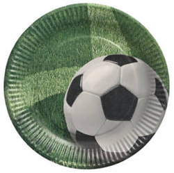 Round paper plate "Football" 23 cm 10 pcs.