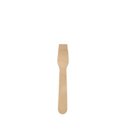 Waxed wooden ice cream spoons 9,4 cm 100 pcs.